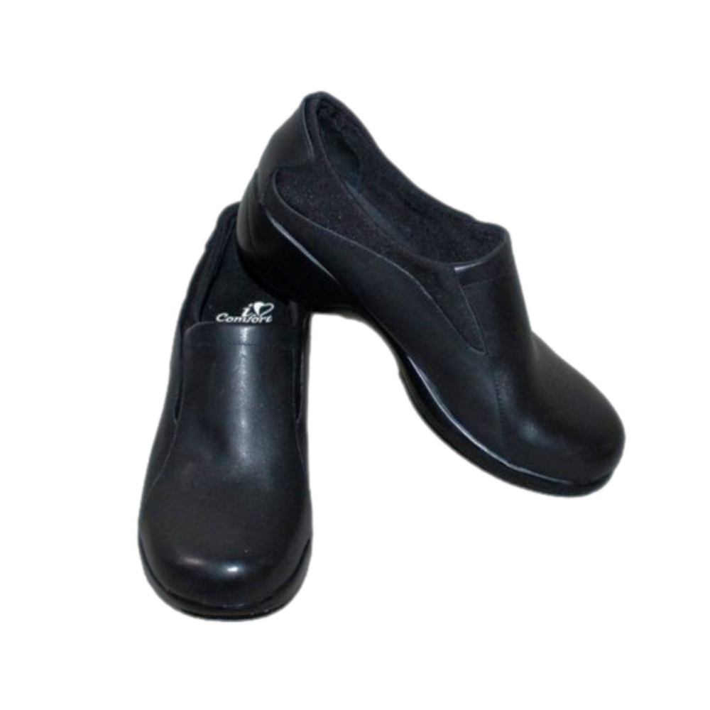 14a   VERY NICE LADIES "I LOVE COMFORT" SLIP ON SHOES - BLACK LEATHER 9 M